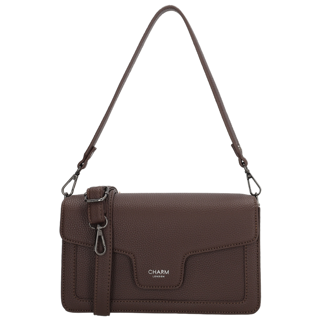 Charm London Monaco Handtas M Overslag Donkerbruin