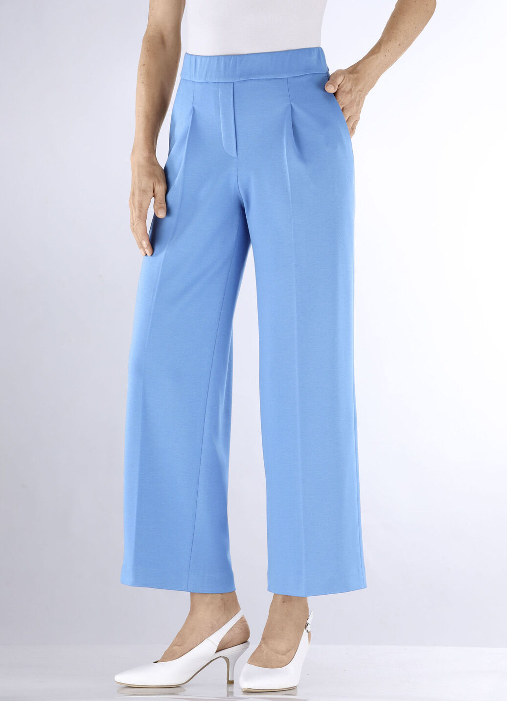 Knöchellange Hose mit weitem Bein