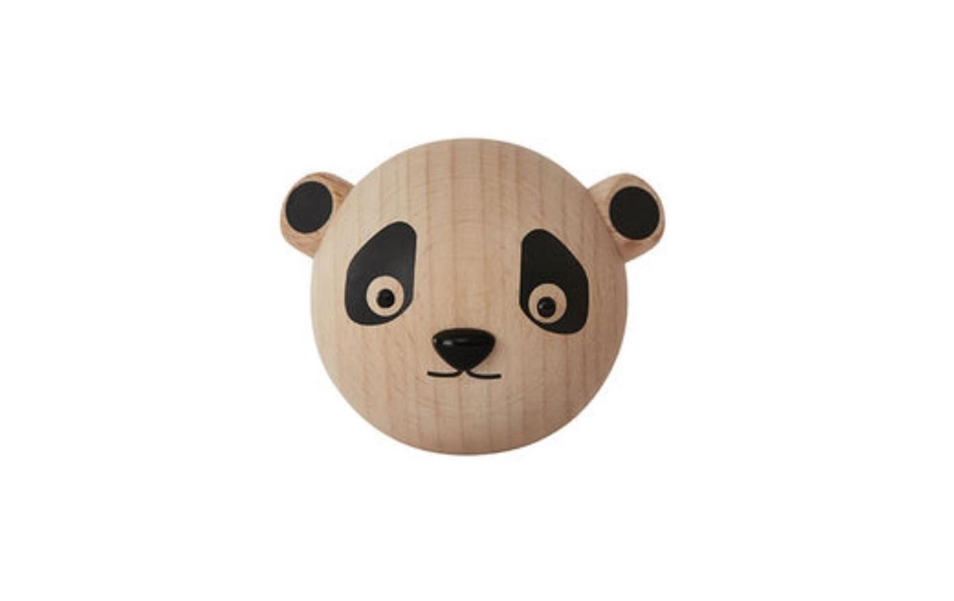 Wandhaken Mini-Pandahaken Ø 6 cmWandhaken aus Holz