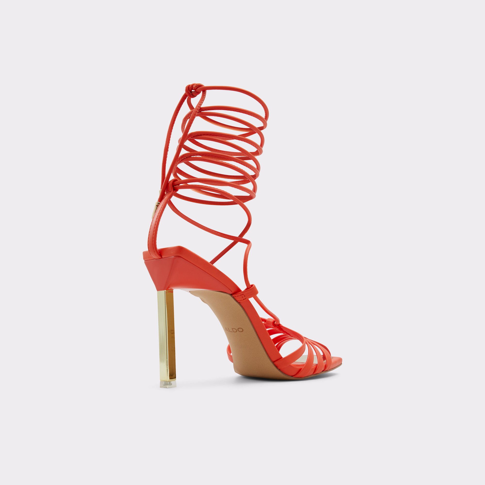Luweth Bright Orange Women Strappy Sandals