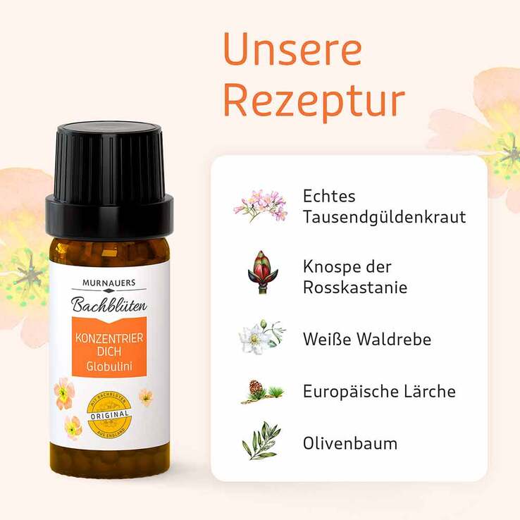 Bachblüten Murnauers Globuli Konzentrier Dich, 10 g