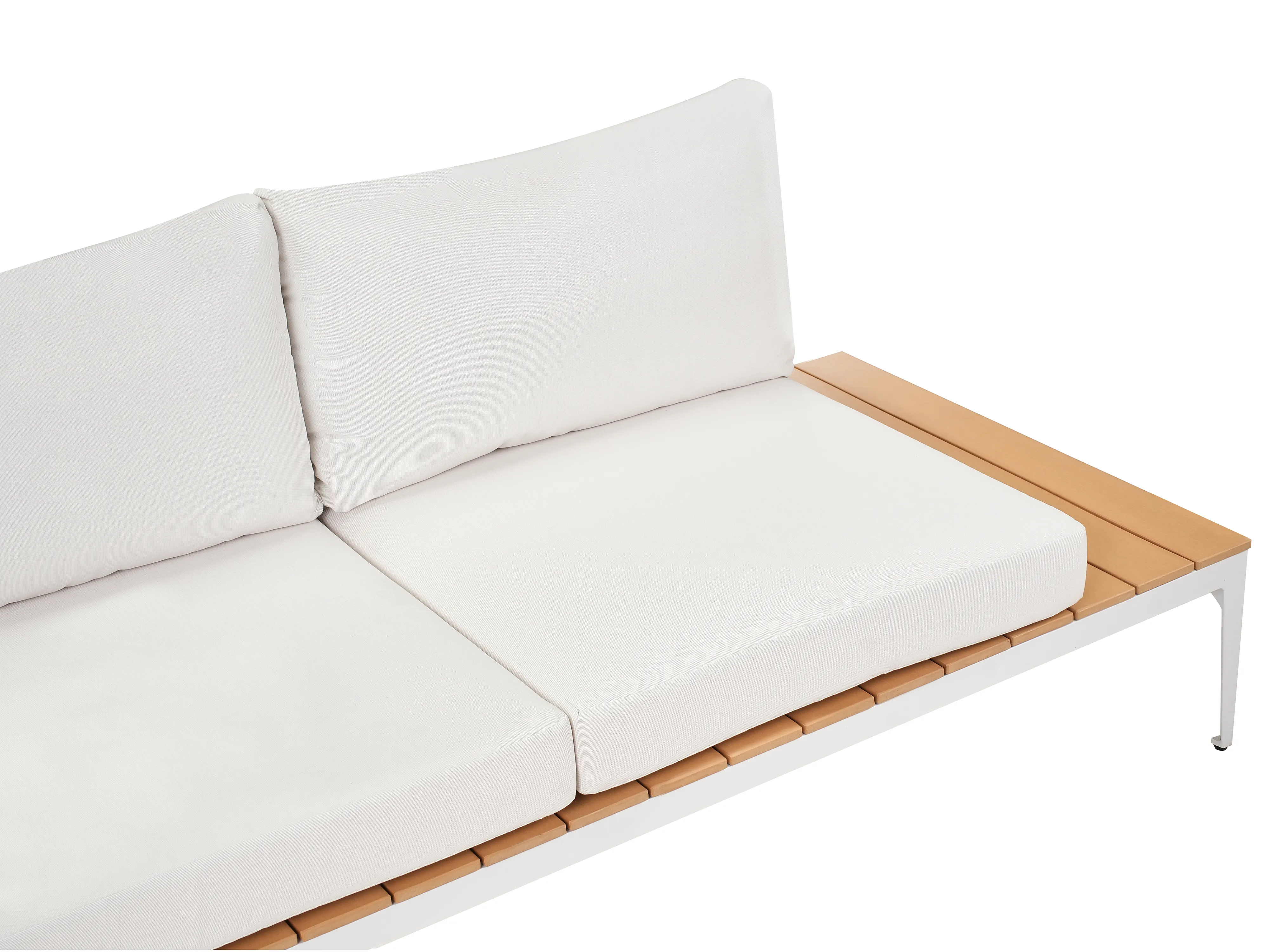 Tuin hoekloungeset met tafel 5-zits POSITANO Gebroken wit