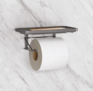 metaltex Toilettenpapierabroller ORIGIN LAVA 22x8x11 cm TouchTherm Schwarz matt
