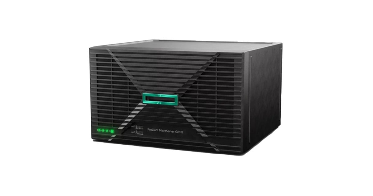Hewlett Packard EnterpriseProLiant MicroServer Gen11 (P68819-421) serversysteem  (Zwart | Pentium Gold G7400 | 16 GB)
