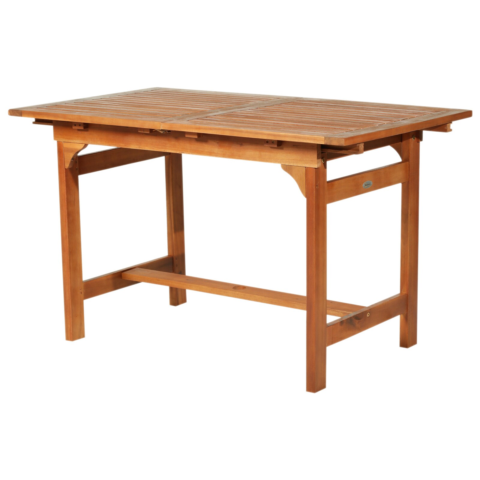 Outsunny Gartentisch ausziehbar rotbraun 120/160 x 70 x 72 cm (LxBxH)