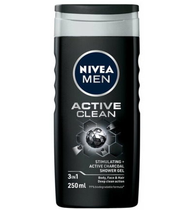 Nivea Men active clean douchegel (250 ml)