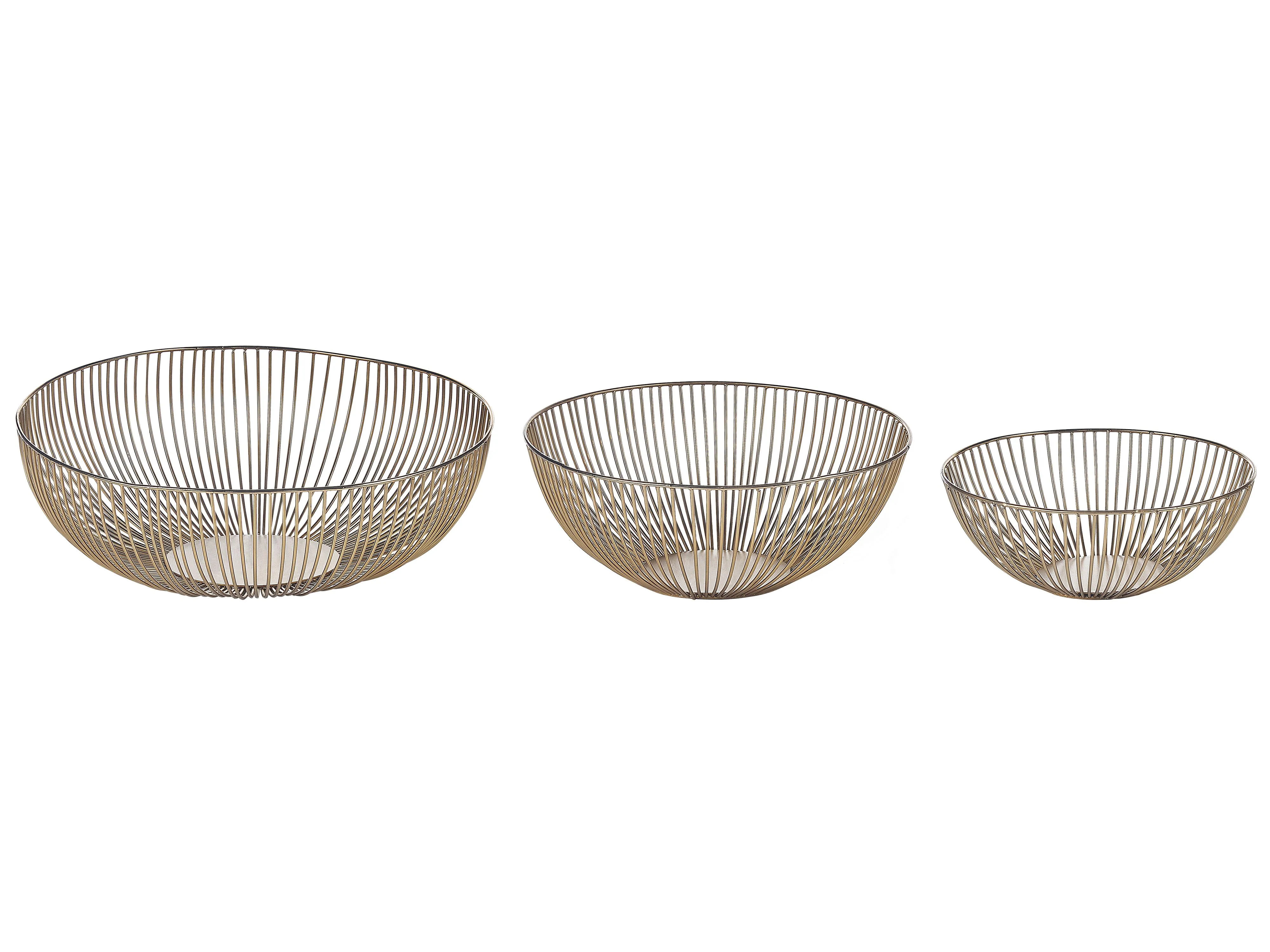 Set van 3 decoratieve schalen GARUT Metaal Goud