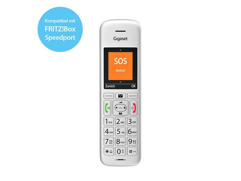 Gigaset Mobilteil E390 HX CAT-iq Das Mehr-Generationen-Telefon für alle Router mit DECT-Basis