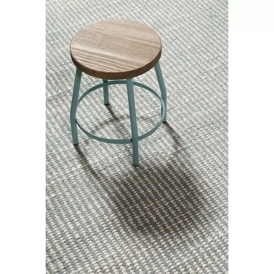 Green Looop Handweb-Teppich Toulouse mintgrün beige