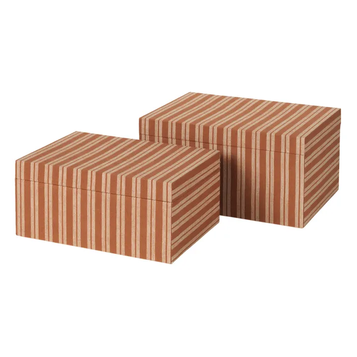 Broste Copenhagen Boîte Cléo en carton - Set de 2 | Marron