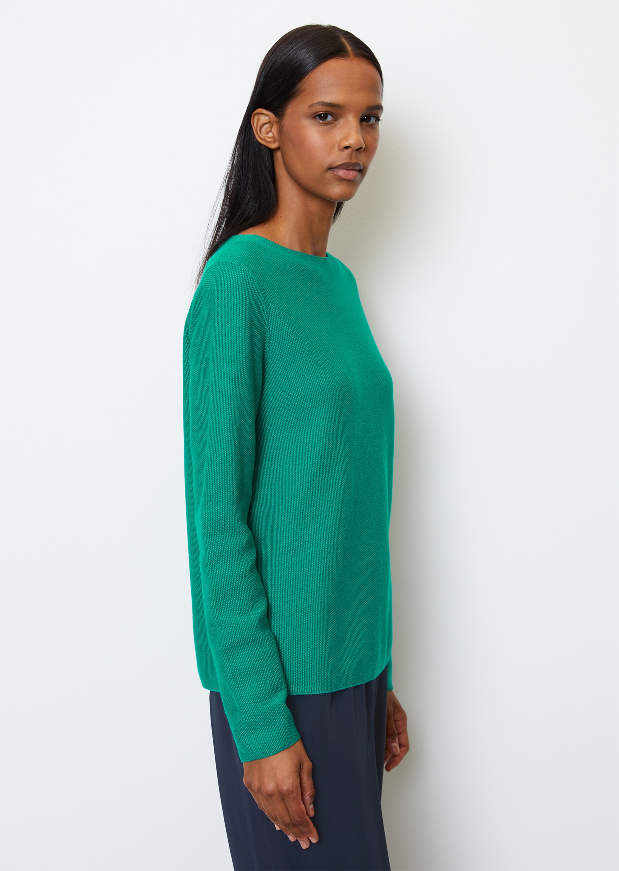 Pullover mit Reiskorn-Struktur aus softem Organic Cotton