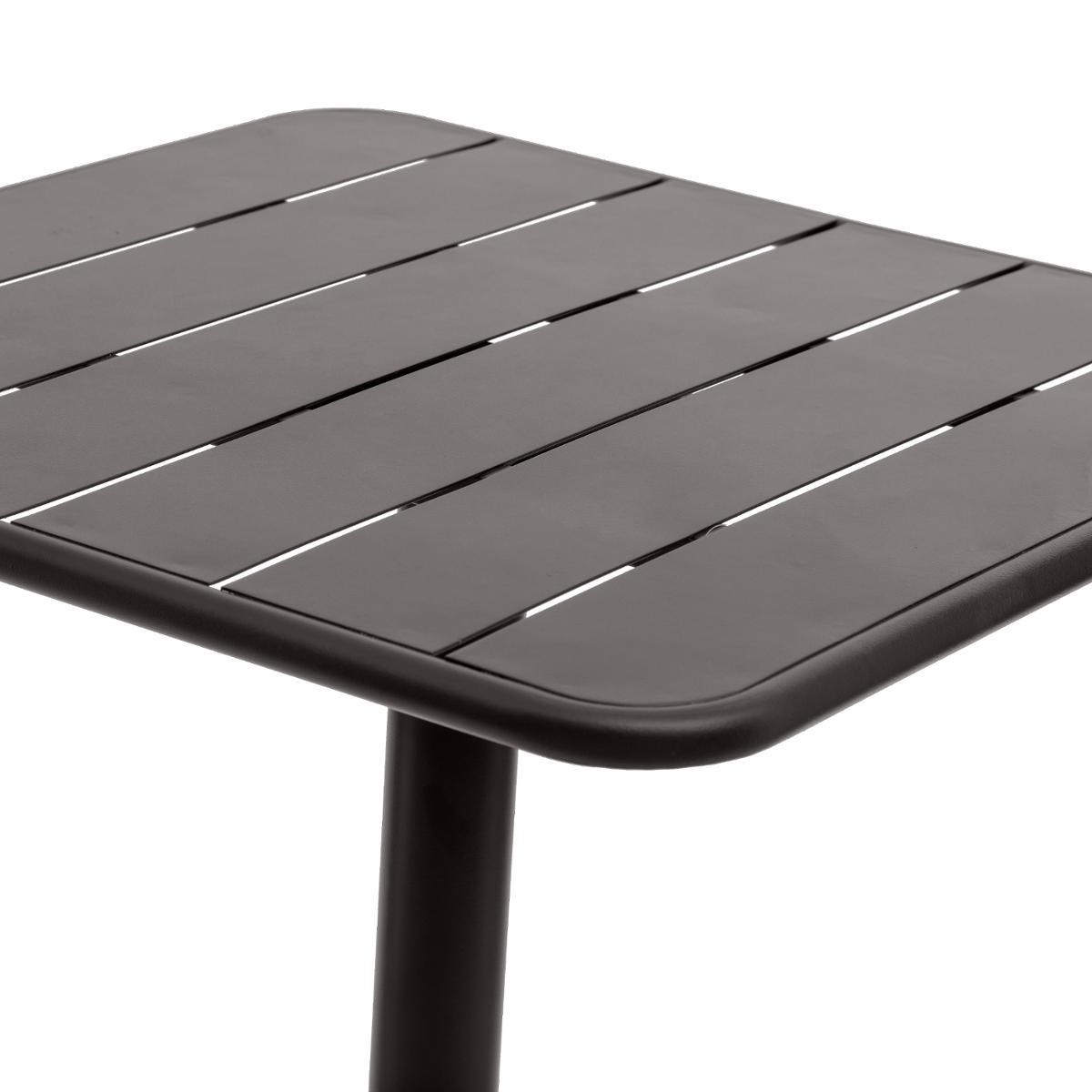 TABLE HAUTE PHUKET CARREE GRAPHITE 2 PLACES