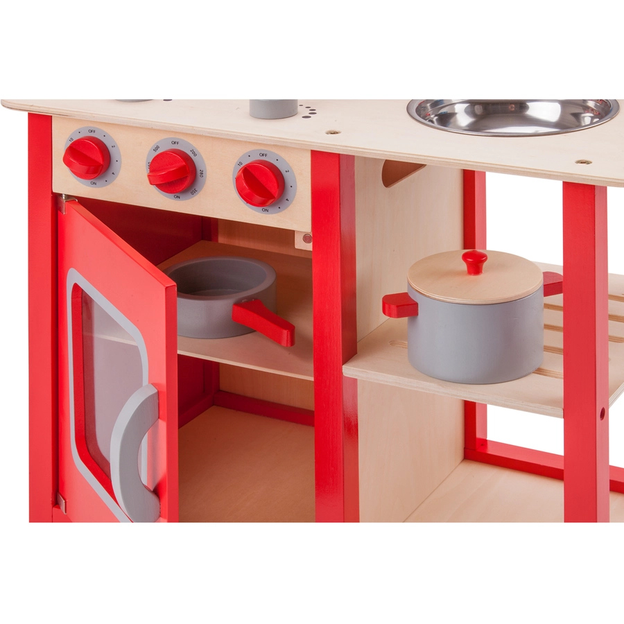 New Classic Toys Spielküche Bon Appetit rot
