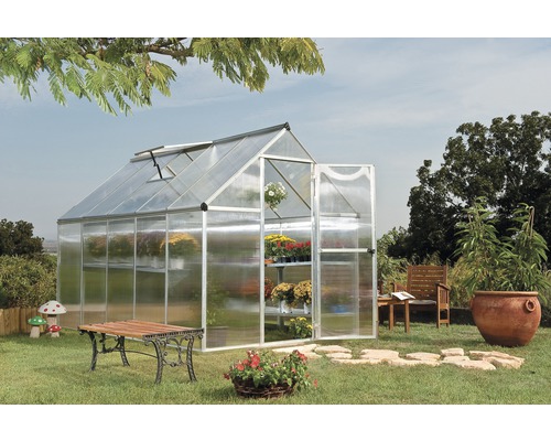 Palram Kas – Canopia Mythos 6x10 Dubbelwandige Polycarbonaat Panelen 4 mm 185 x 306 cm Aluminium