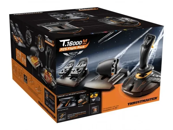 ThrustMaster T.16000M FCS Flight Pack - Joystick, speeder og pedaler - kablet - for PC