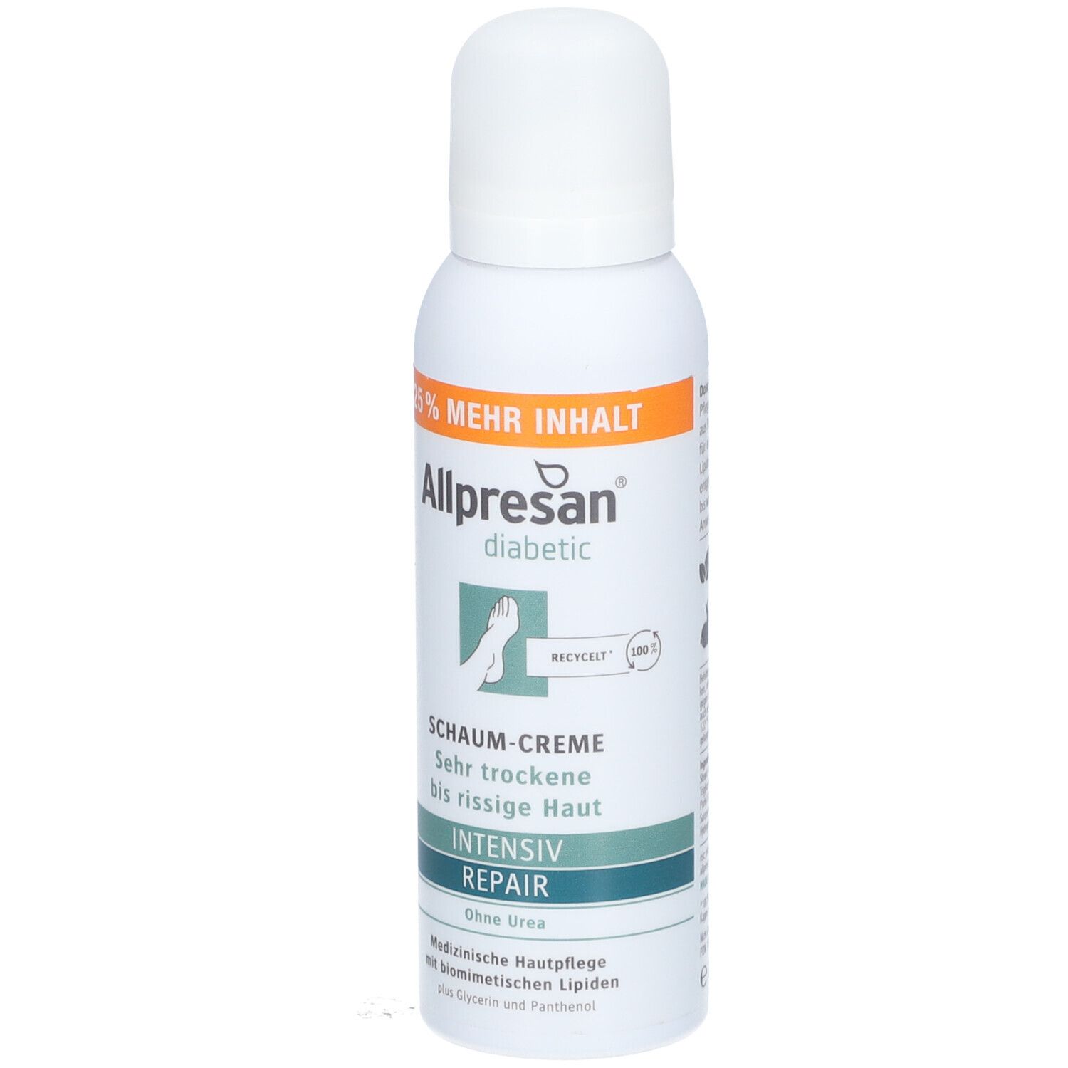 Allpresan diabetic INTENSIV + REPAIR Schaum-Creme ohne Urea - Jetzt 3€ Rabatt mit Code ,,allpresan3''