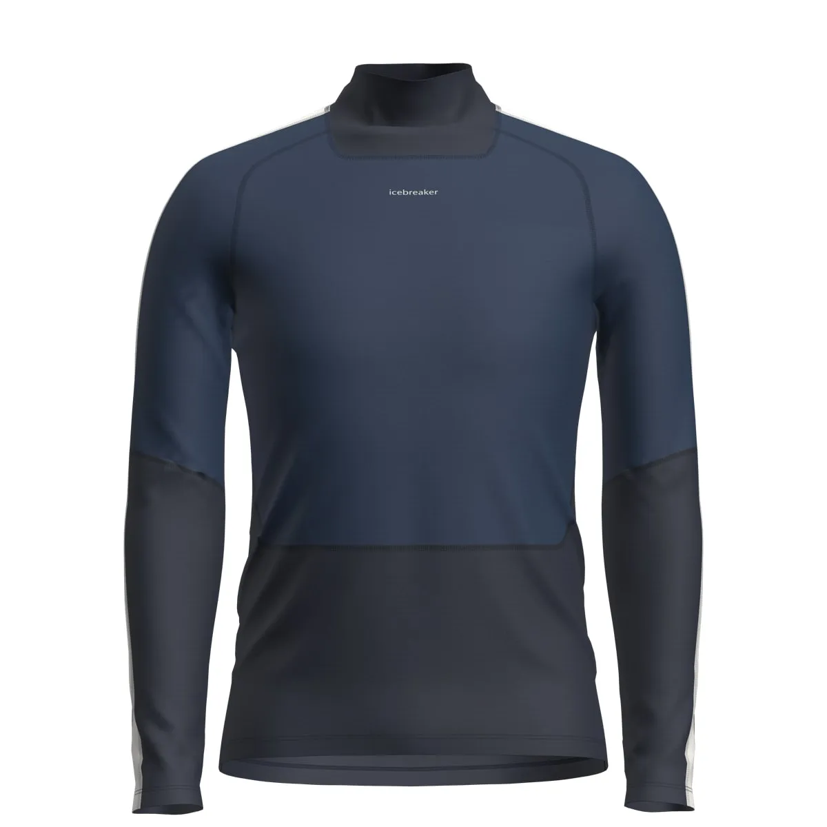 Icebreaker Men's Merino 200 Sonebula Long Sleeve High Neck Thermal Top Midnight Navy/Royal Navy