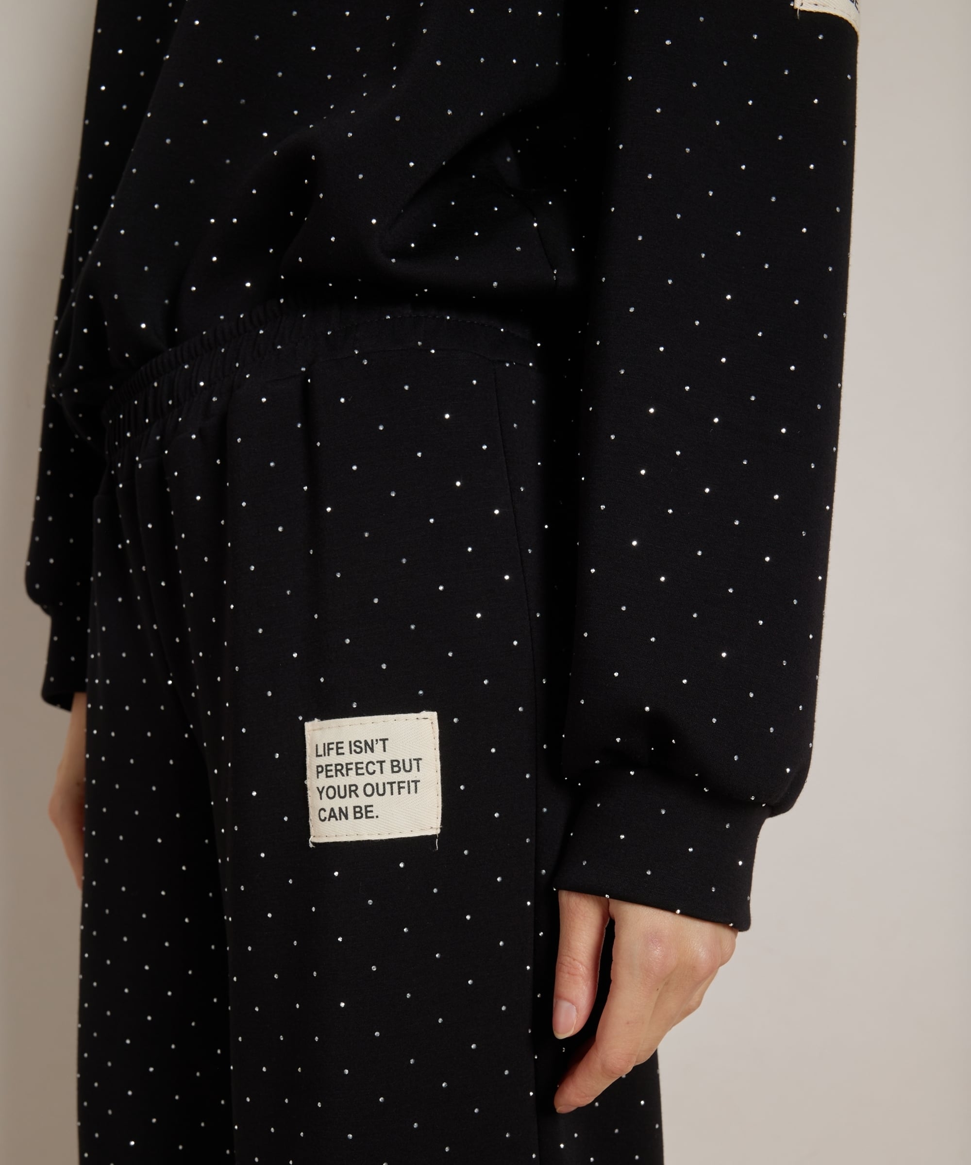wide fit broek label glitters