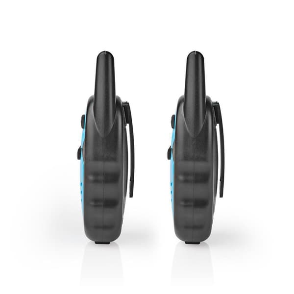 Nedis Walkie-Talkie Set | 2 håndsett | Opp til 3 km | Frekvens kanal: 3 | PTT | Opp til 3 timer | Blå / Sort