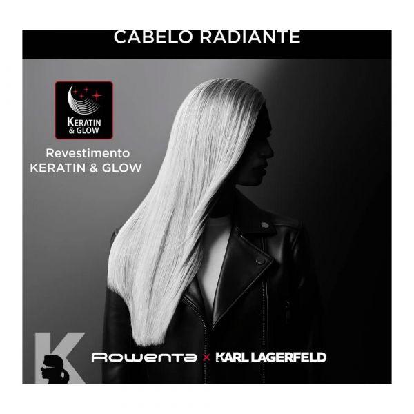Alisador de Cabelo Rowenta x Karl Lagerfeld Optiliss SF321LF0 - Cerâmica 130-230 °C