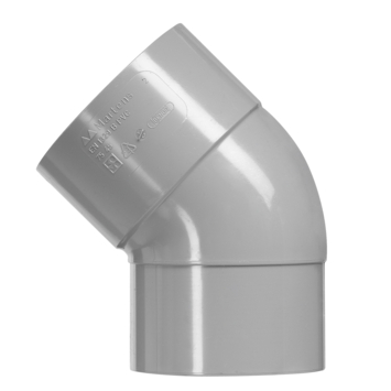 Martens PVC bocht 45° grijs 1x mof 50 mm
