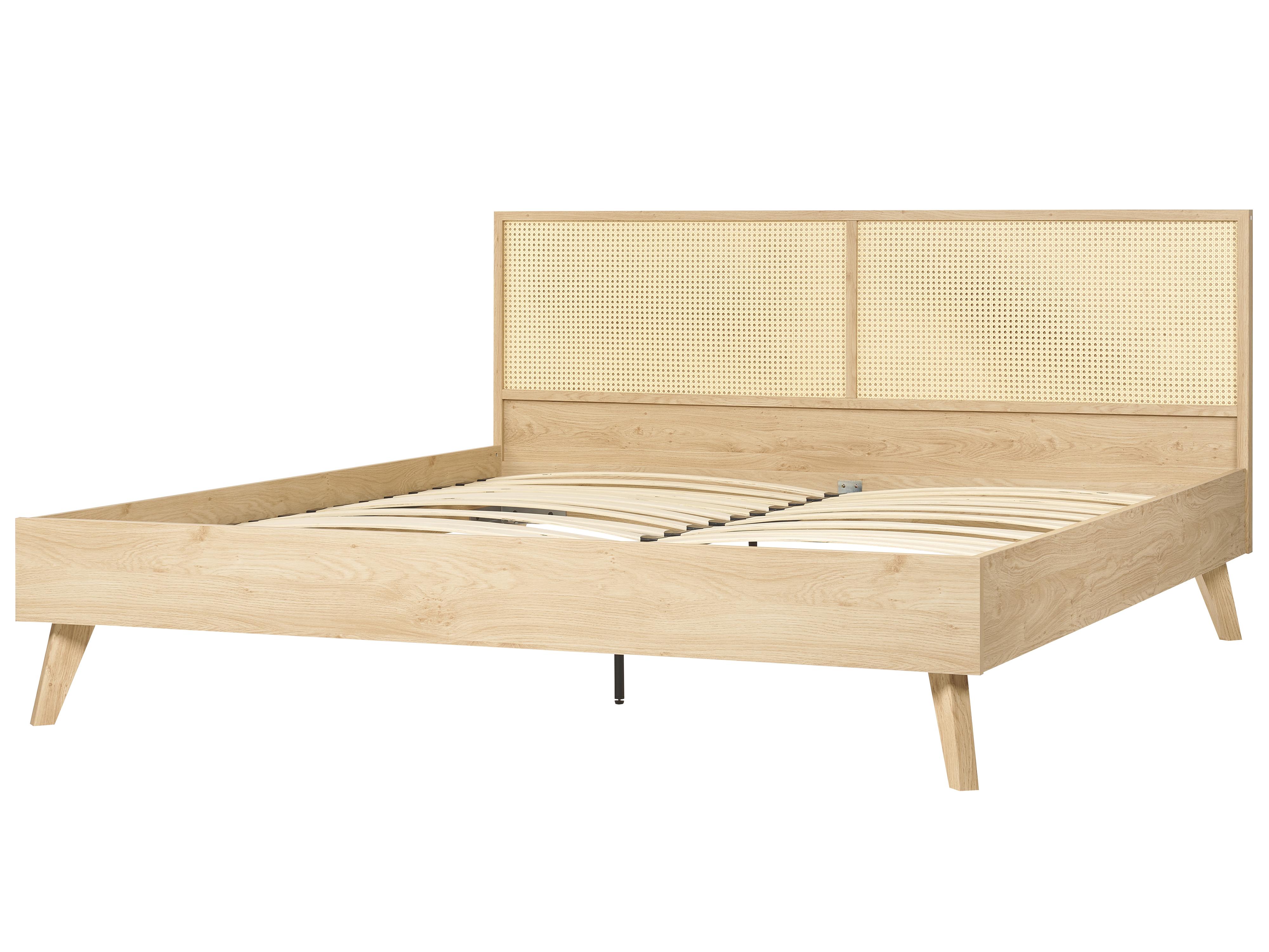 Bed Rotan MONPAZIER 180 x 200 cm Lichtbruin