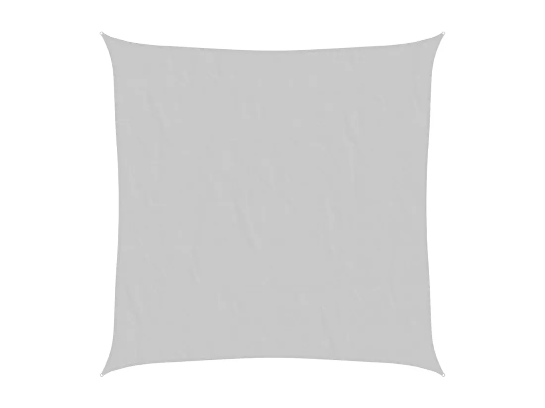 Voile d'ombrage gris clair 7x7 m 100% polyester oxford