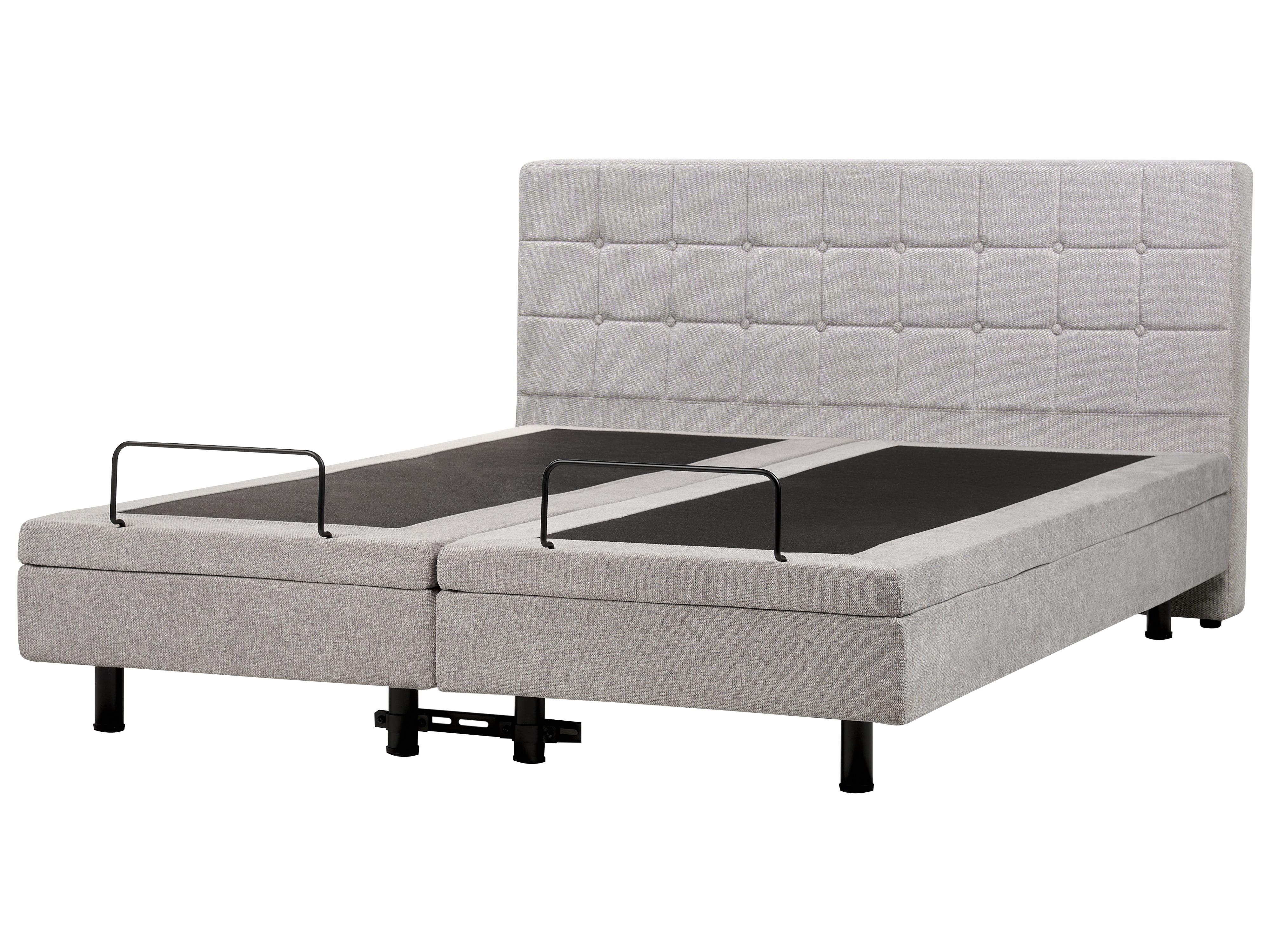 Verstelbaar bed Stof DUKE 180 x 200 cm Lichtgrijs