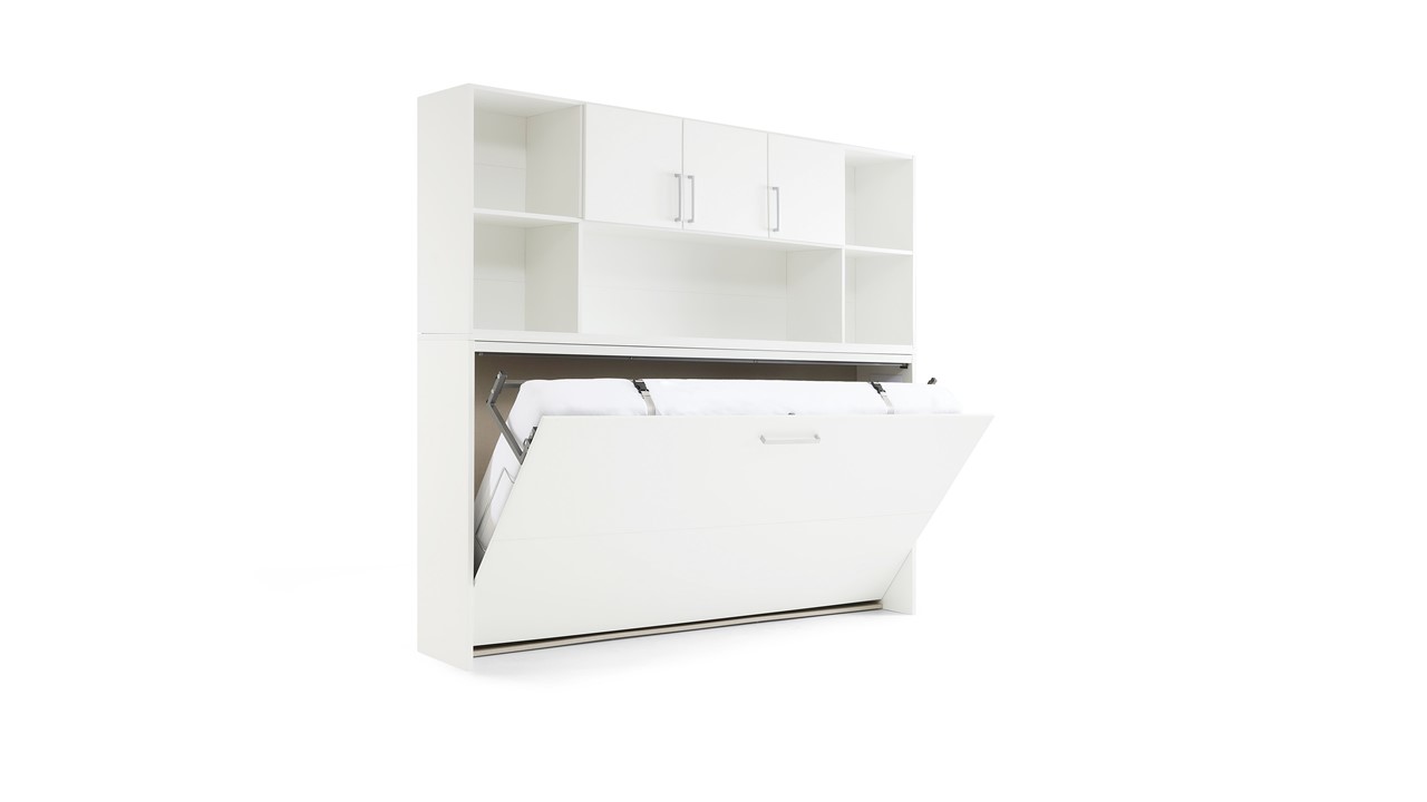 Opklapbed Albero met bovenbouw wit