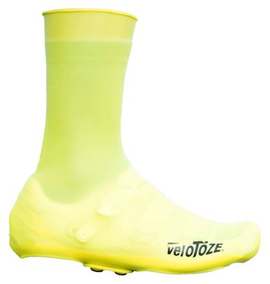 Paire de Couvre-Chaussures Velotoze Haut Silicone Snaps Jaune Viz