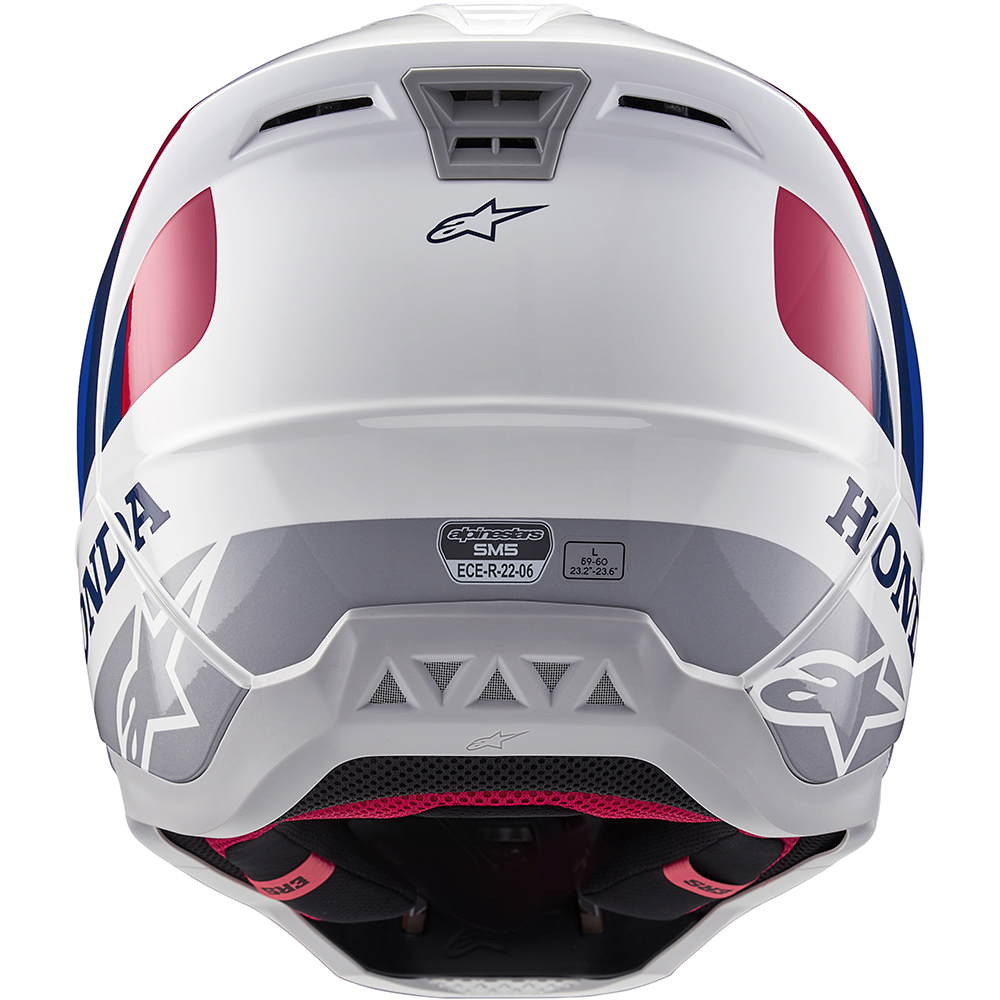 Alpinestars - Casque S-M5 Helmet Honda Blanc / Bleu / Rouge