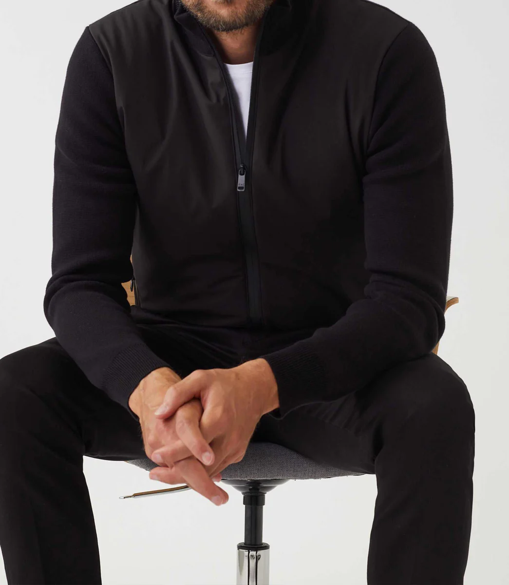 Gilet zippé col teddy noir 