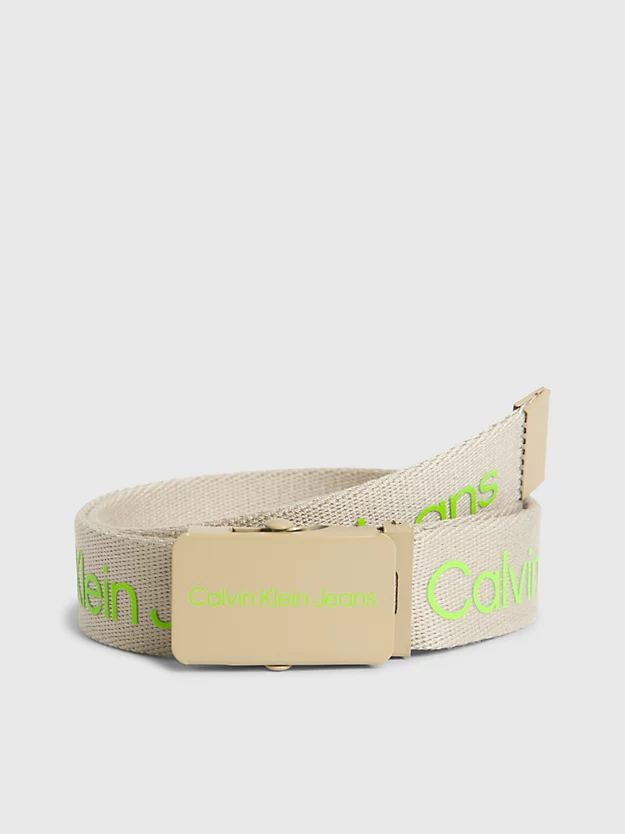 Cinto de lona com logotipo infantil