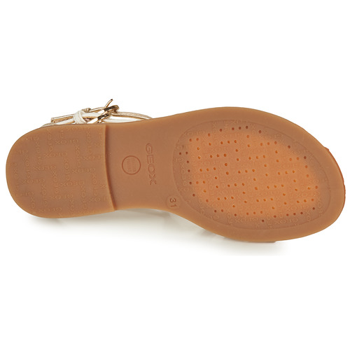 Geox - SANDAL KARLY GIRL - Beige / Argenté / Blanc