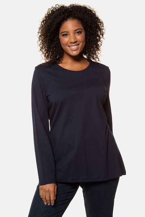 Shirt, Slim, Rundhalsausschnitt, Langarm
