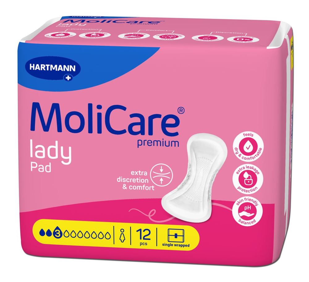 MOLICARE Premium Lady Pad<br>12 Stück, Beutel, 3 Tropfen