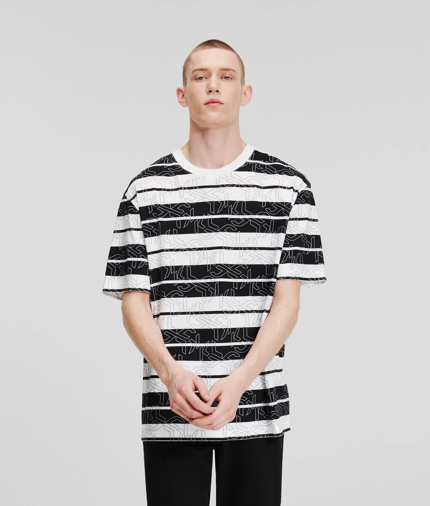 T-SHIRT RAYÉ KLJ MONOGRAM