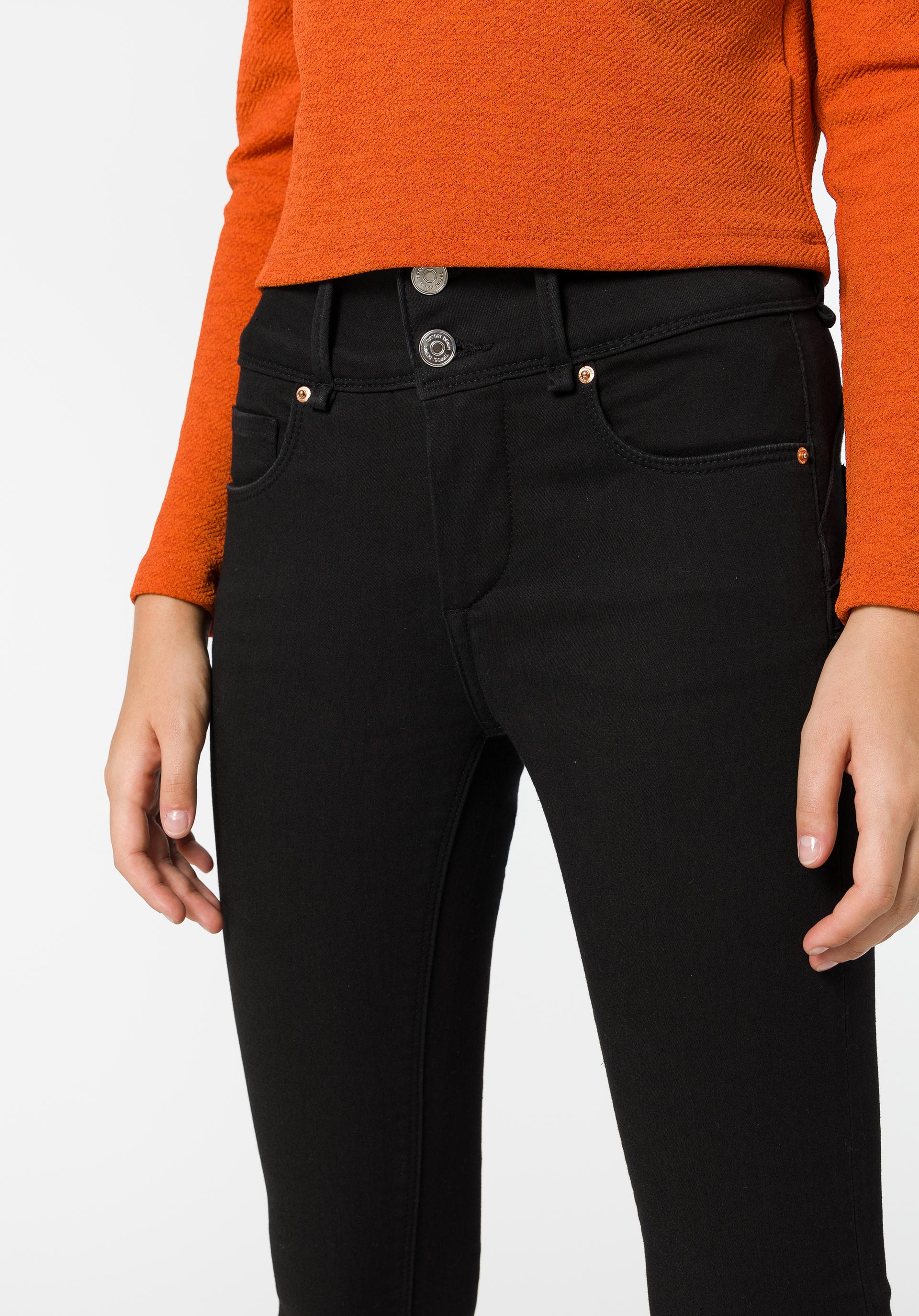 Jeans Double-up Skinny de Cintura Alta Soft Touch