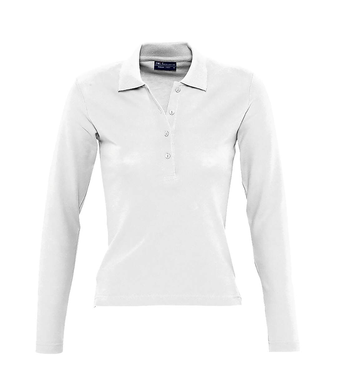 SOLS Podium - Polo 100% coton à manches longues - Femme (Blanc) - UTPC330