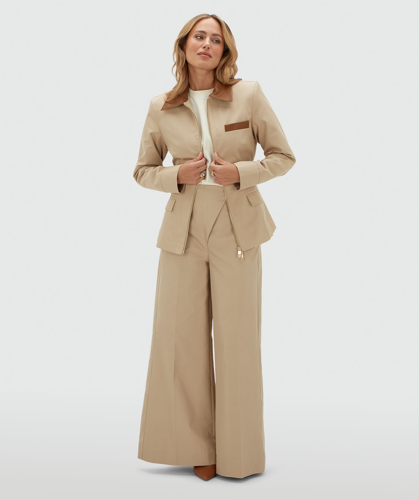 JV-TROY fitted jacket - beige