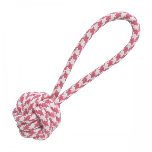 Nó rosa para cachorro com alça de puxar