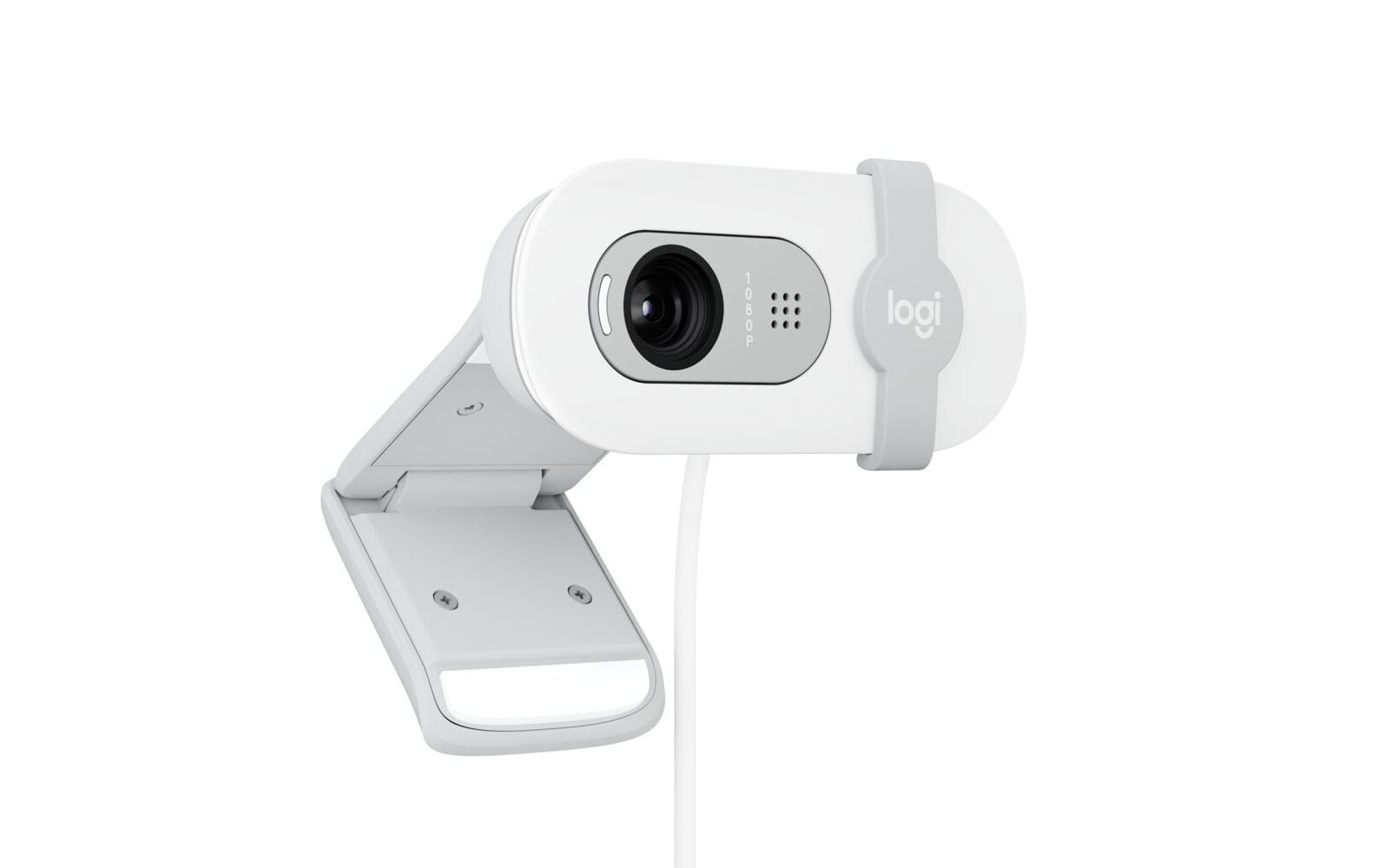 Brio 100 WeissFull HD-Webcam mit integrierter Abdeckblende