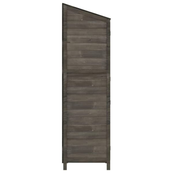 vidaXL Hageskur antrasitt 55x52x174,5 cm heltre gran