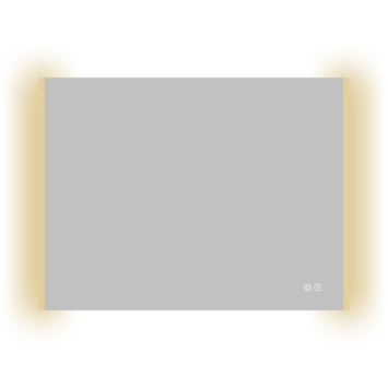 Atlantic badkamerspiegel Taylan met verlichting rechthoek 60 x 80 cm chroom