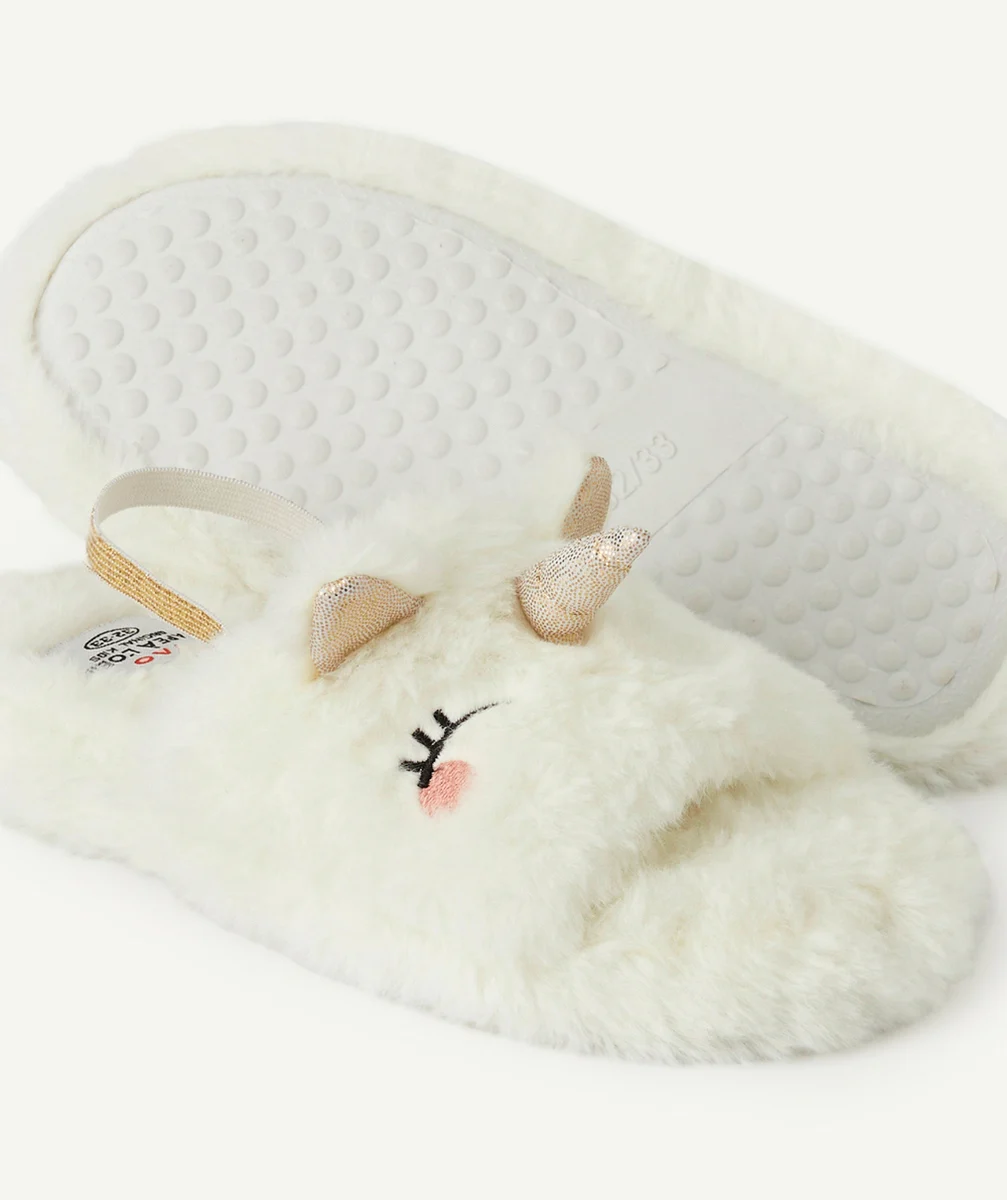 chaussons fille avec animation licorne