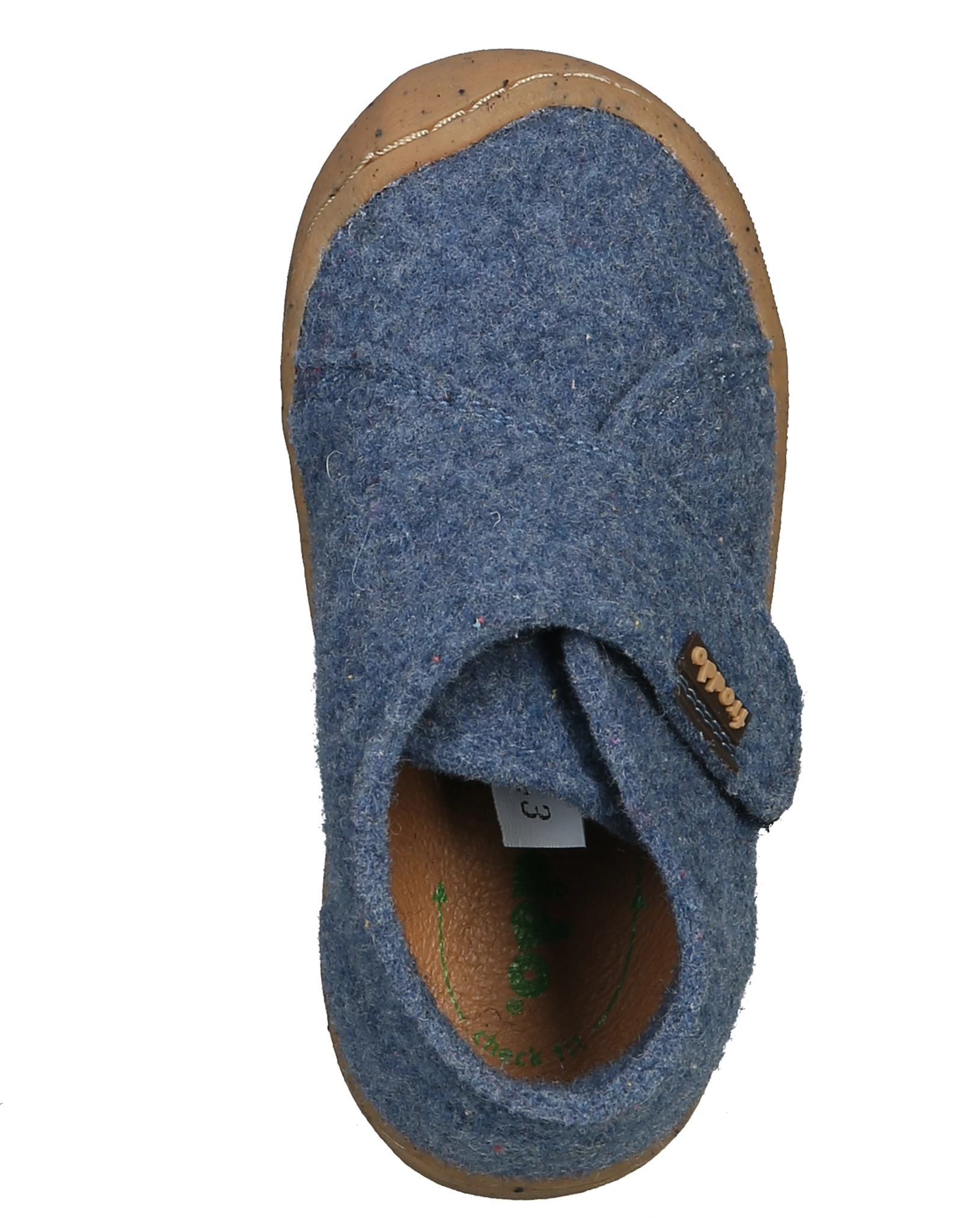 Klett-Hausschuh MINNI WOOLY in denim