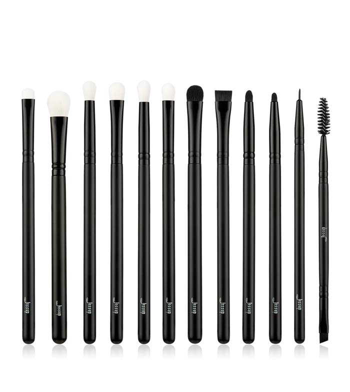 Jessup Beauty - Conjunto de pincéis com 12 peças - T322: Essential Black