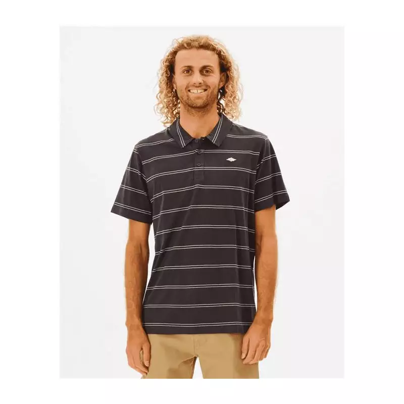 Polo RIPCURL Plain Stripe Polo Washed Black