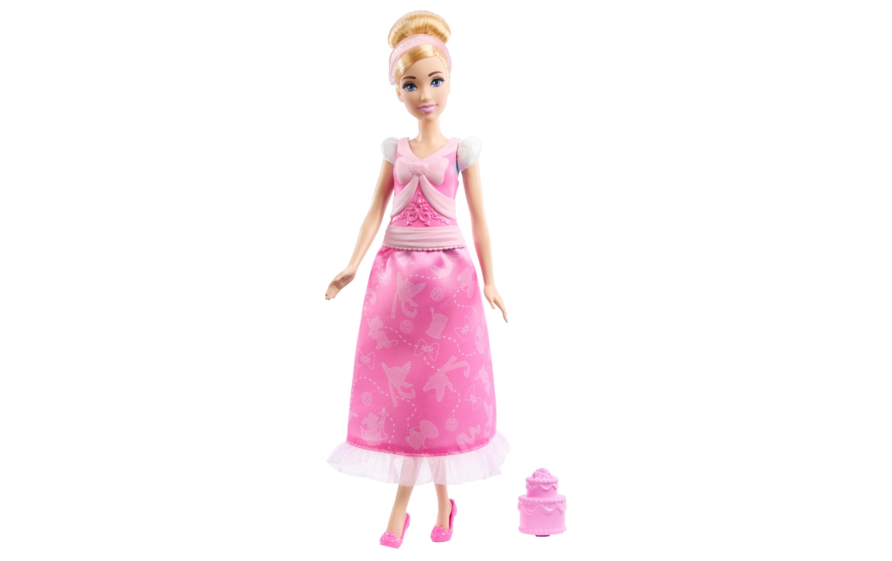 Spielset 2-in-1-Geschichten Cinderella-ModepuppePuppe mit 2 Oberteilen zum Anklipsen, 2 Röcken und 9 Accessoires