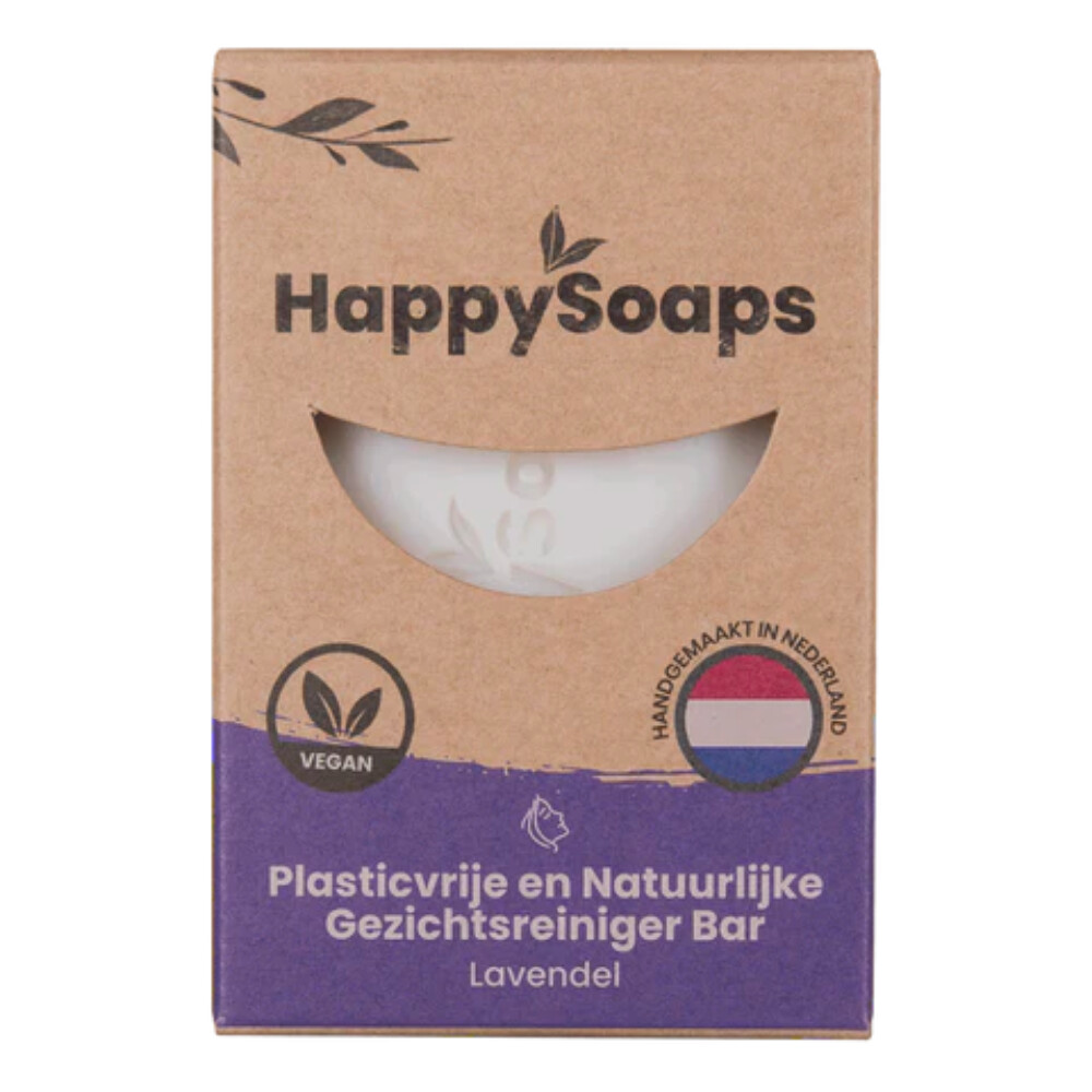 HappySoaps Gezichtsreiniger Bar Lavendel70 gr